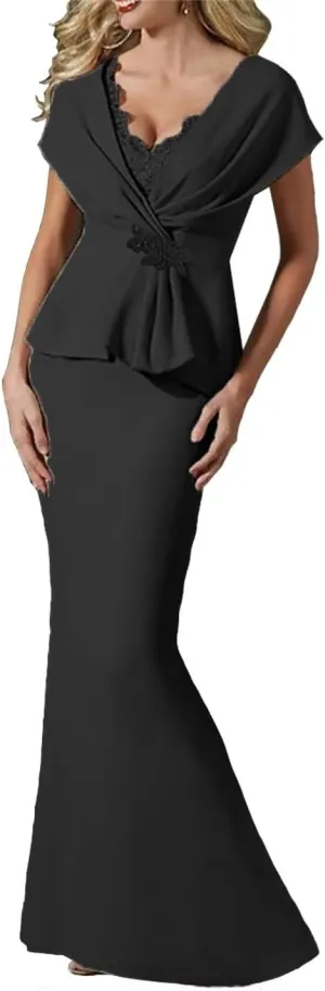 Laces V-Neck Mother of The Bride Dresses Elegant Formal Evening Party Gown for Women Wedding Guests Dress