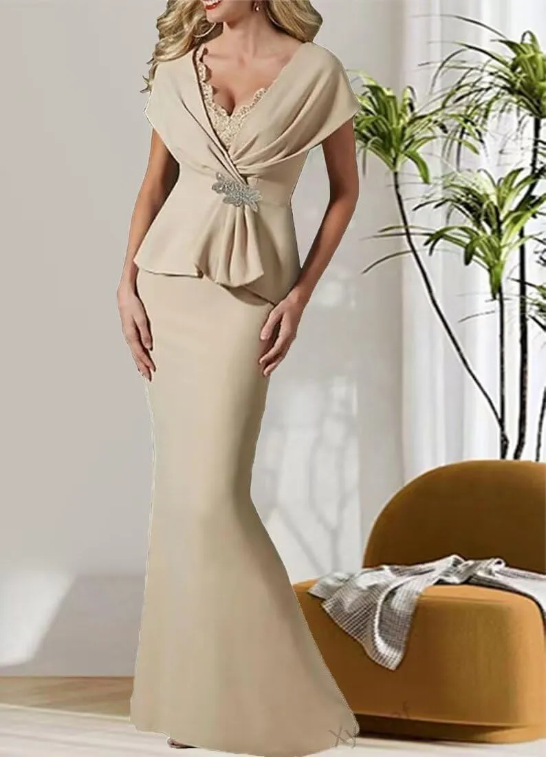 Laces V-Neck Mother of The Bride Dresses Elegant Formal Evening Party Gown for Women Wedding Guests Dress