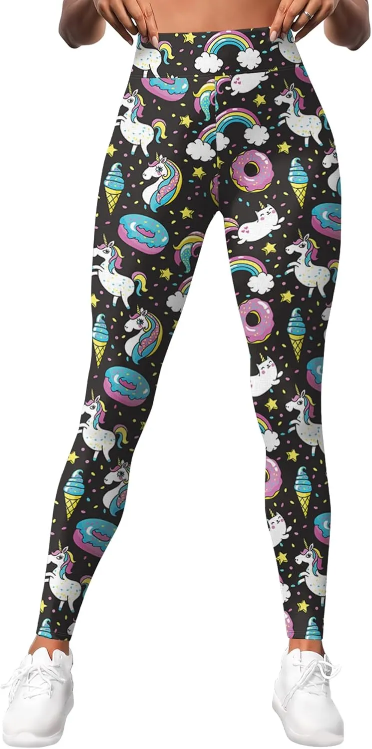 Leggings for Women Printed Funny Gym Womens Yoga Pants Floral Legging Flower Running Pant Athletic Legging