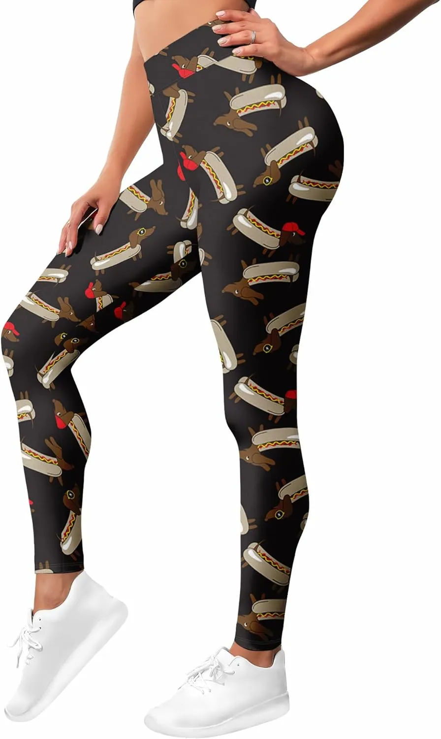 Leggings for Women Printed Funny Gym Womens Yoga Pants Floral Legging Flower Running Pant Athletic Legging