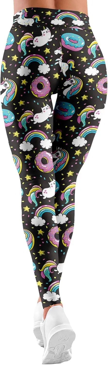 Leggings for Women Printed Funny Gym Womens Yoga Pants Floral Legging Flower Running Pant Athletic Legging