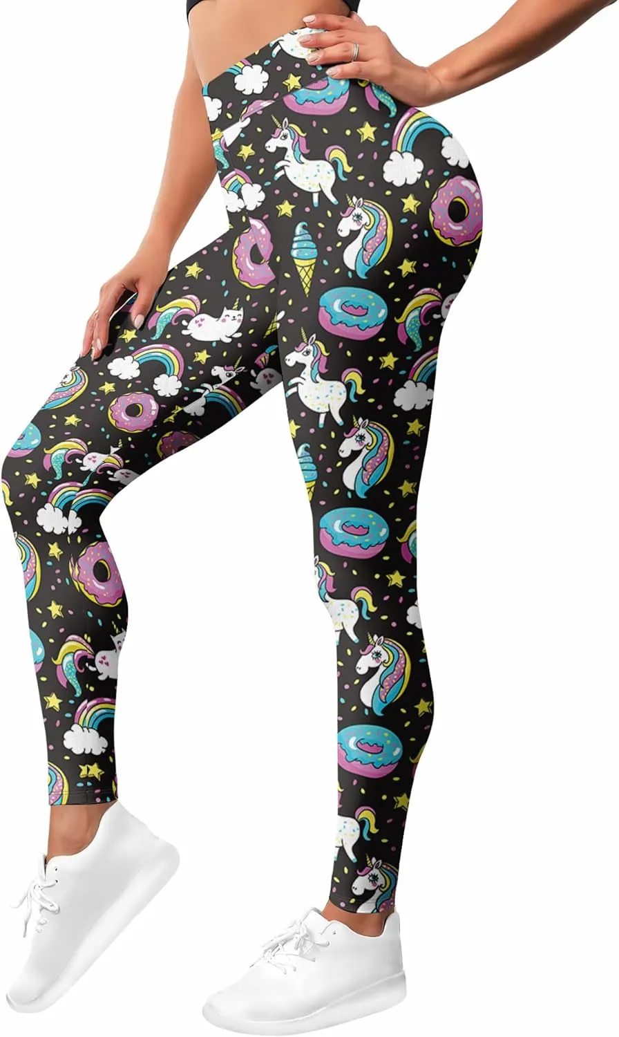 Leggings for Women Printed Funny Gym Womens Yoga Pants Floral Legging Flower Running Pant Athletic Legging