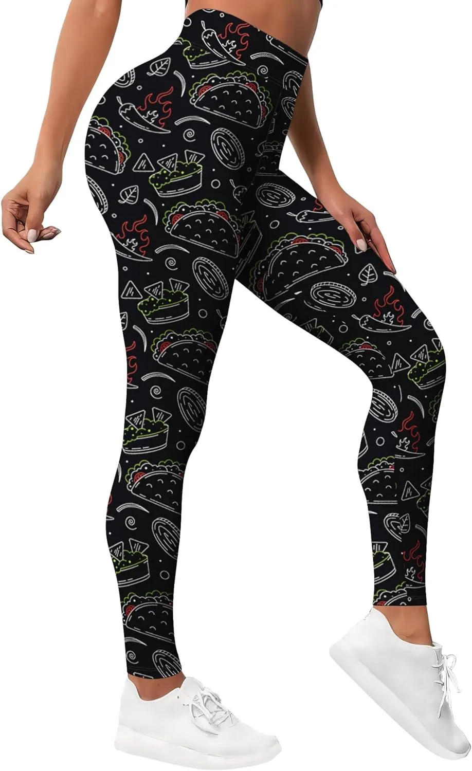 Leggings for Women Printed Funny Gym Womens Yoga Pants Floral Legging Flower Running Pant Athletic Legging