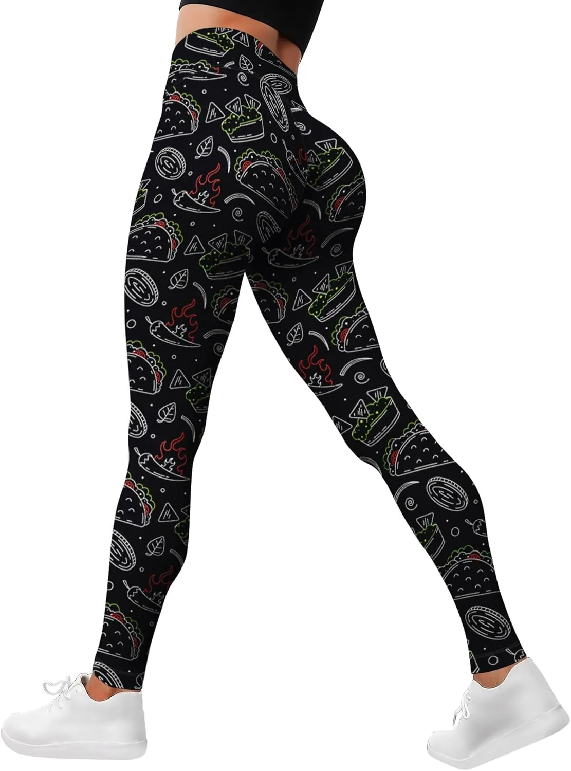Leggings for Women Printed Funny Gym Womens Yoga Pants Floral Legging Flower Running Pant Athletic Legging