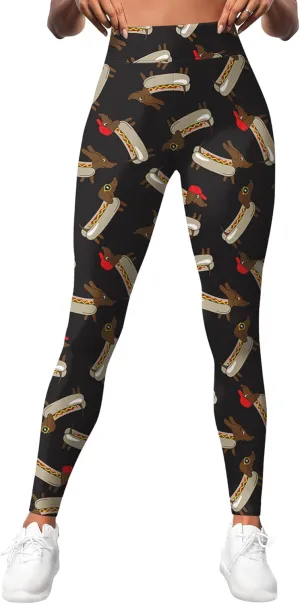 Leggings for Women Printed Funny Gym Womens Yoga Pants Floral Legging Flower Running Pant Athletic Legging