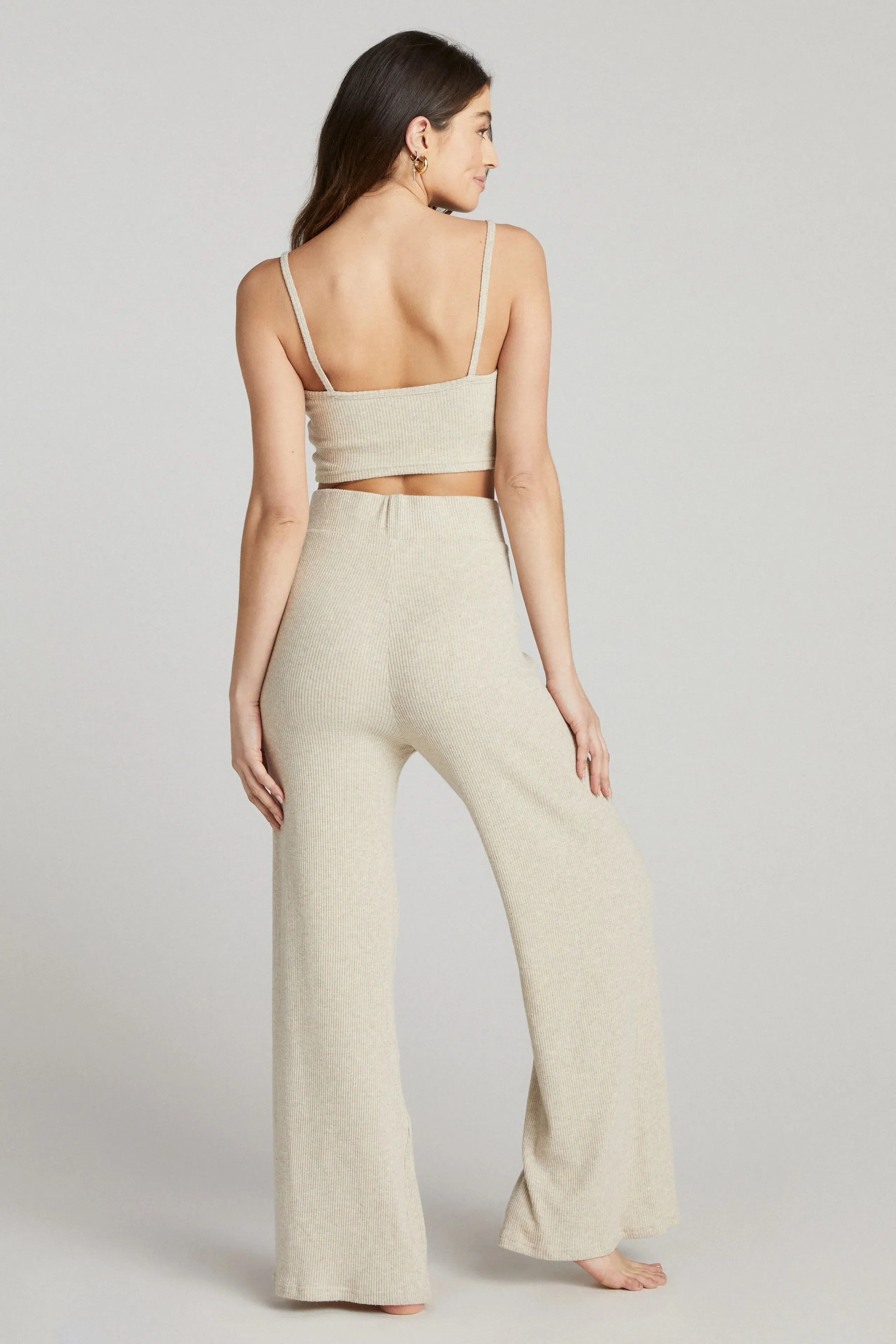 Lennon Flare Oatmeal Rib