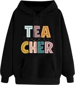 Long Sleeve Crewneck Lightweight Pullover Tops and Drawstring Featuring A Heart Shaped Sixth Grade Teacher Shirts