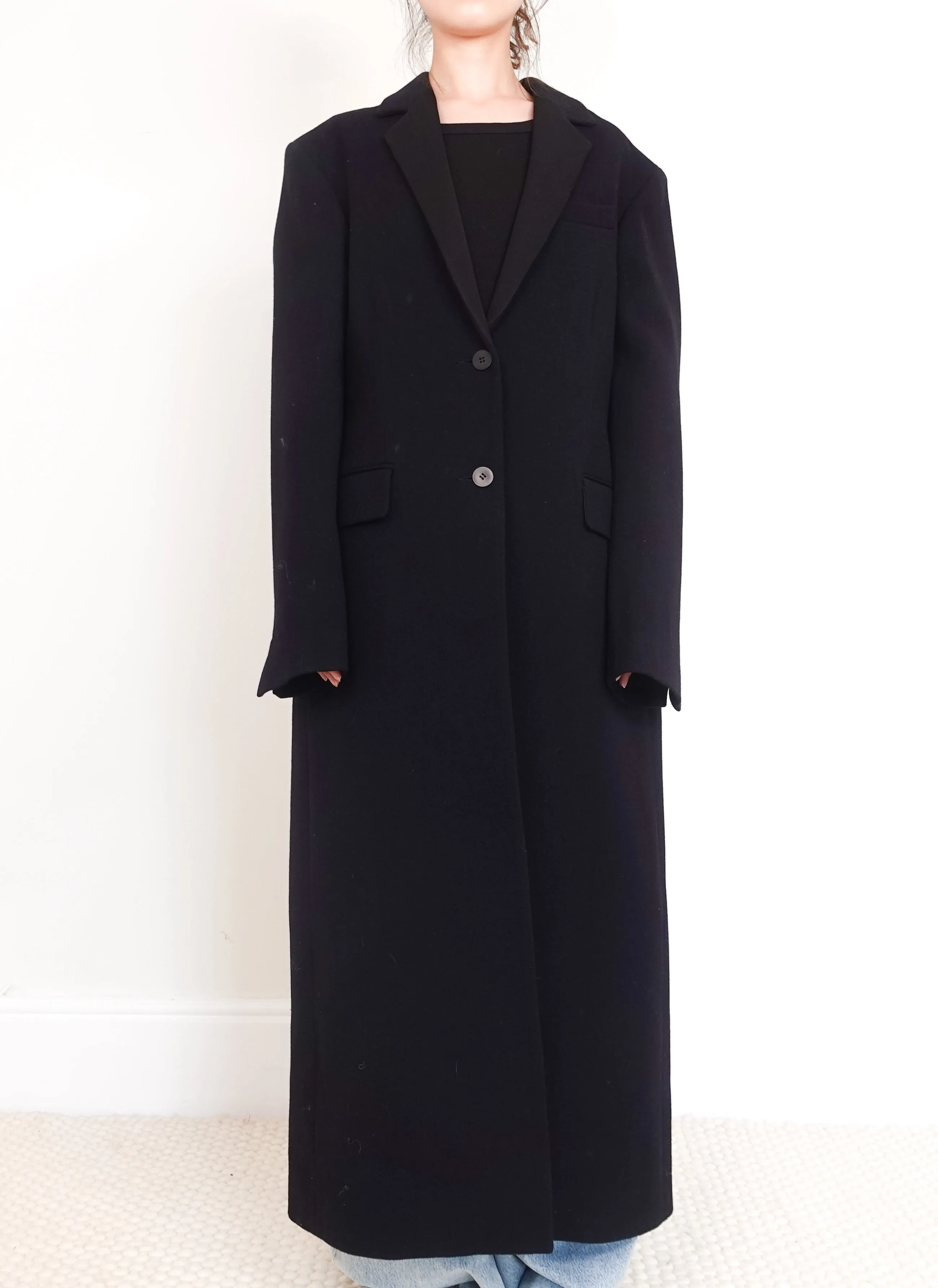 Longline wool tuxedo coat RRP £895