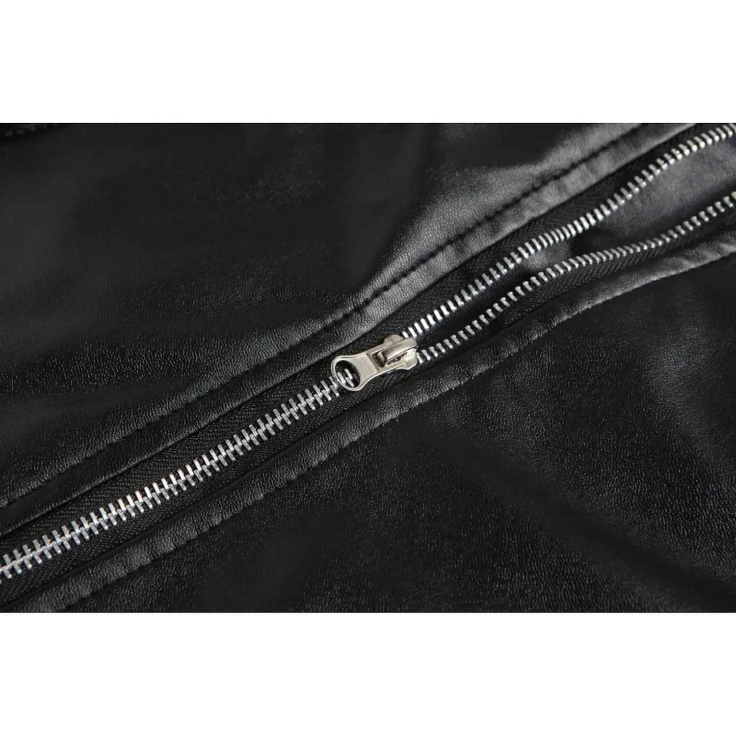 Maiyifu-GJ Men's Faux Leather Biker Sleeveless Jacket Vintage Asymmetric Zip Motorcycle Vest PU Lightweight Punk Belted Coat (Blacka1,X-Large)