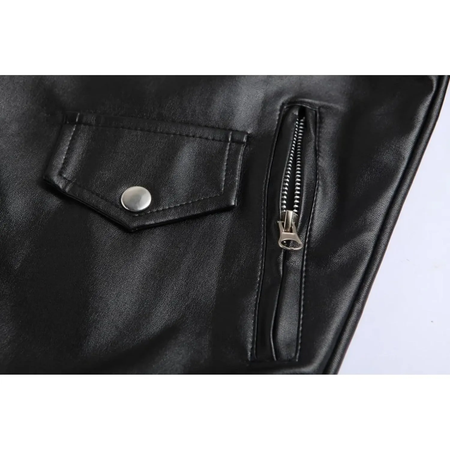 Maiyifu-GJ Men's Faux Leather Biker Sleeveless Jacket Vintage Asymmetric Zip Motorcycle Vest PU Lightweight Punk Belted Coat (Blacka1,X-Large)