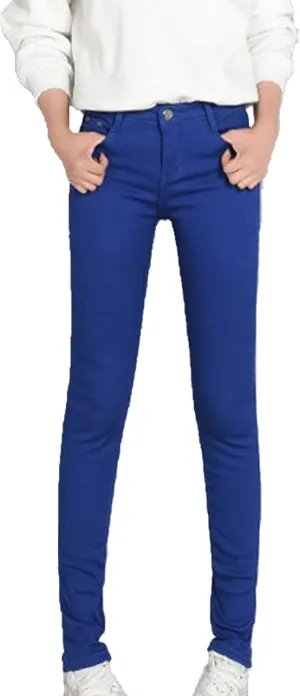 Maiyifu-GJ Women's Winter Warm Fleece Lined Jeans Slim Fit Thermal Pencil Denim Pants Skinny High Waisted Tapered Jean