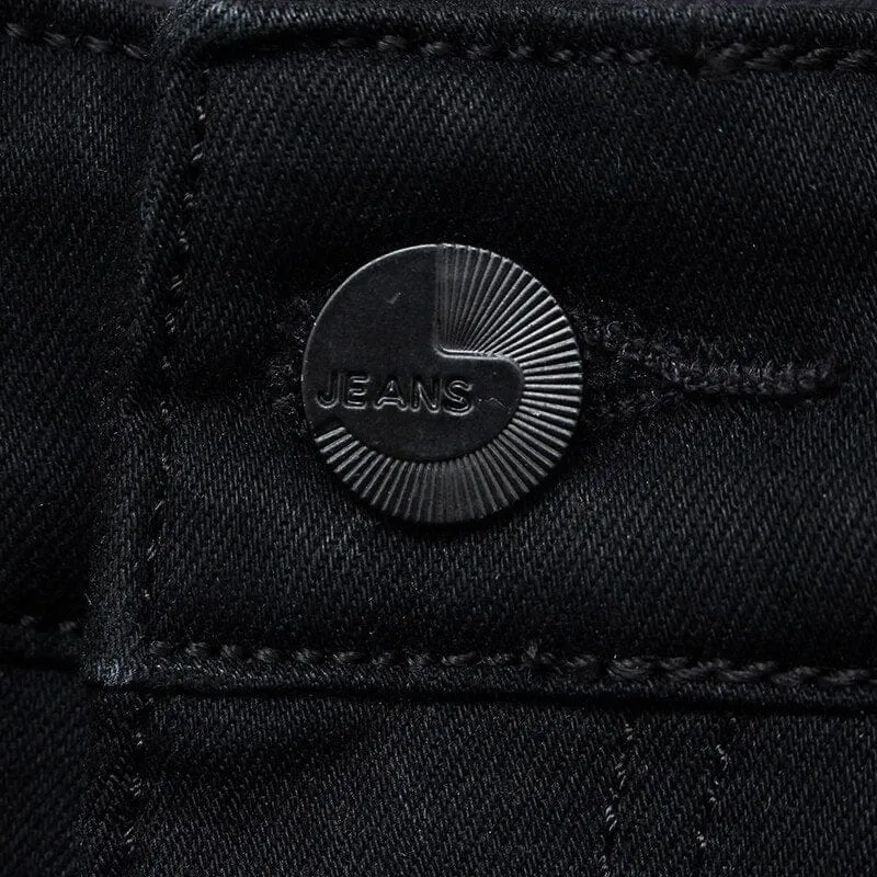 Men's Black Slim Jeans Classic Style Business Stretchy Denim Pants