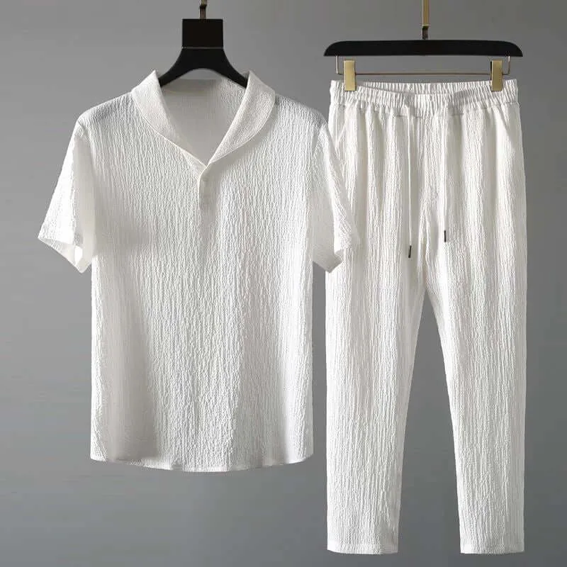 Men's Summer Set: Comfortable Cotton Two-Piece