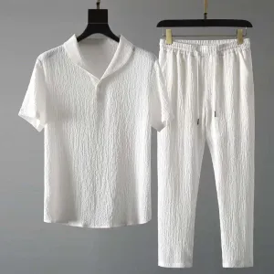 Men's Summer Set: Comfortable Cotton Two-Piece