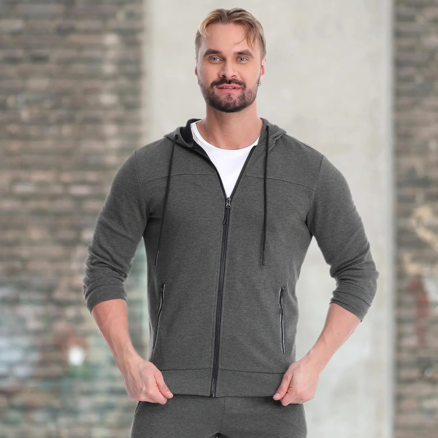 Mens Tracksuit 2 Piece Set Casual Sweatsuits Full Zip Track Suits Jogging Athletic Suit Sets