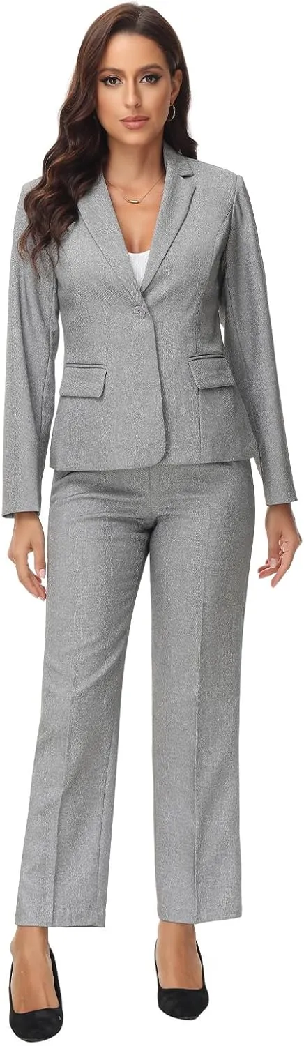 MODFUL Women's 2 Piece Suit Set - Business Pant Suits for Work