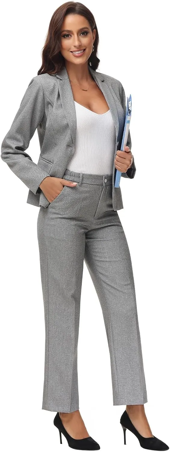 MODFUL Women's 2 Piece Suit Set - Business Pant Suits for Work