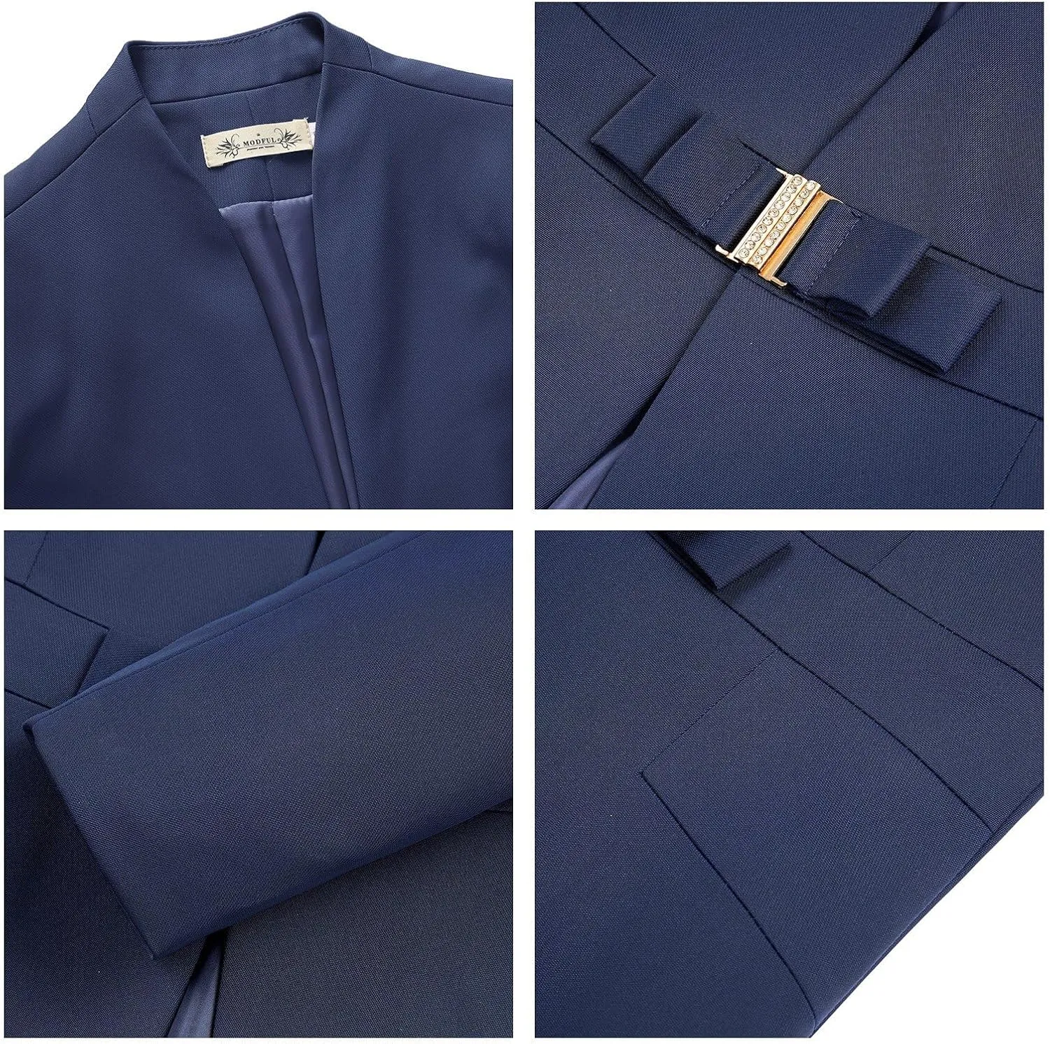 MODFUL Womens Business Dress Suit Set 2 Piece Pencil Skirt Lady Work Suit Blazer Dress Set