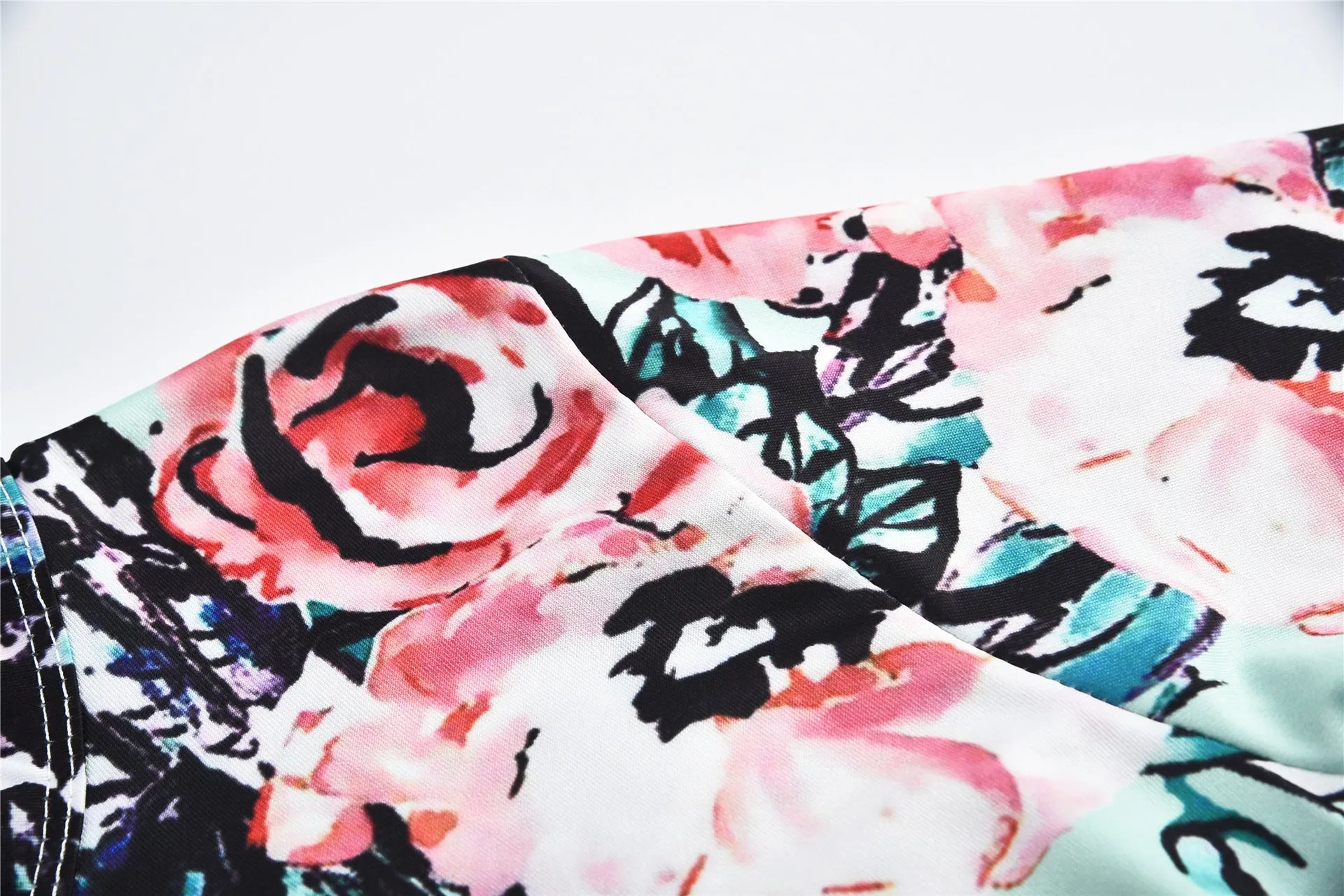Mom and Me Floral Pattern Prints Short Sleeve Matching Dresses
