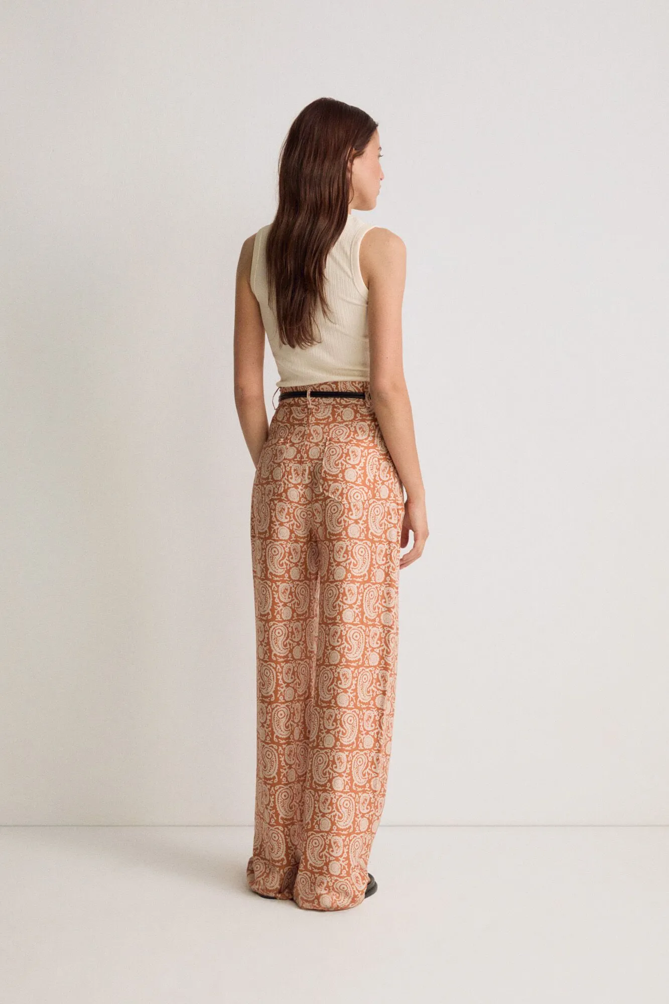 Multi-Color Shawl Pattern Palazzo Pants