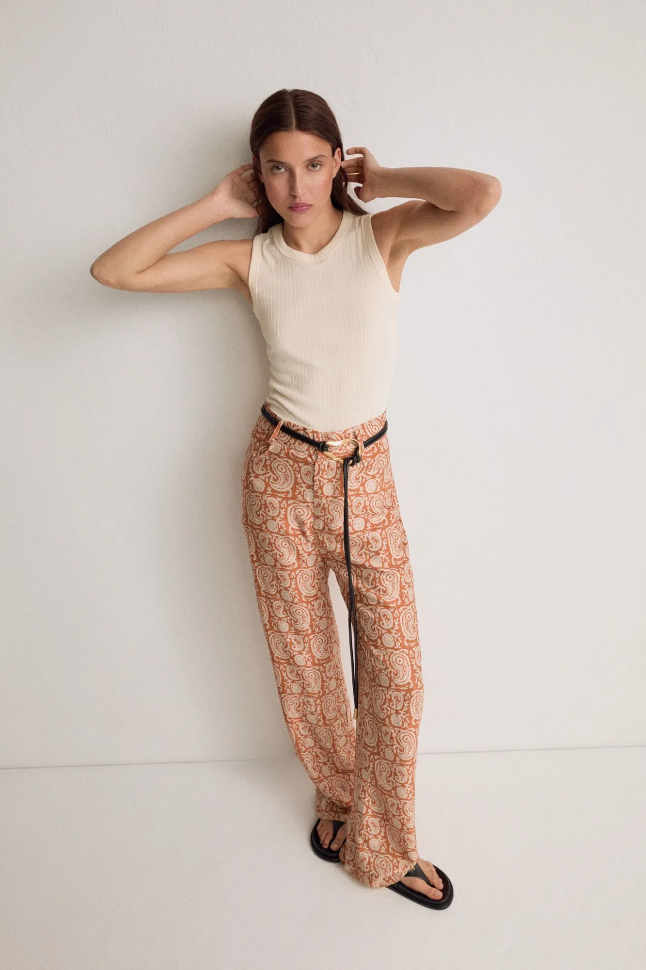Multi-Color Shawl Pattern Palazzo Pants