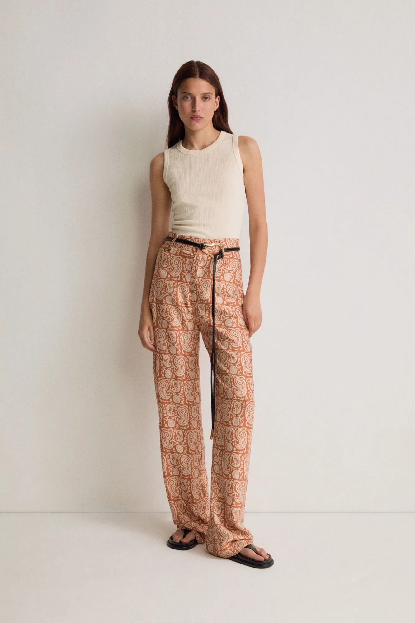 Multi-Color Shawl Pattern Palazzo Pants