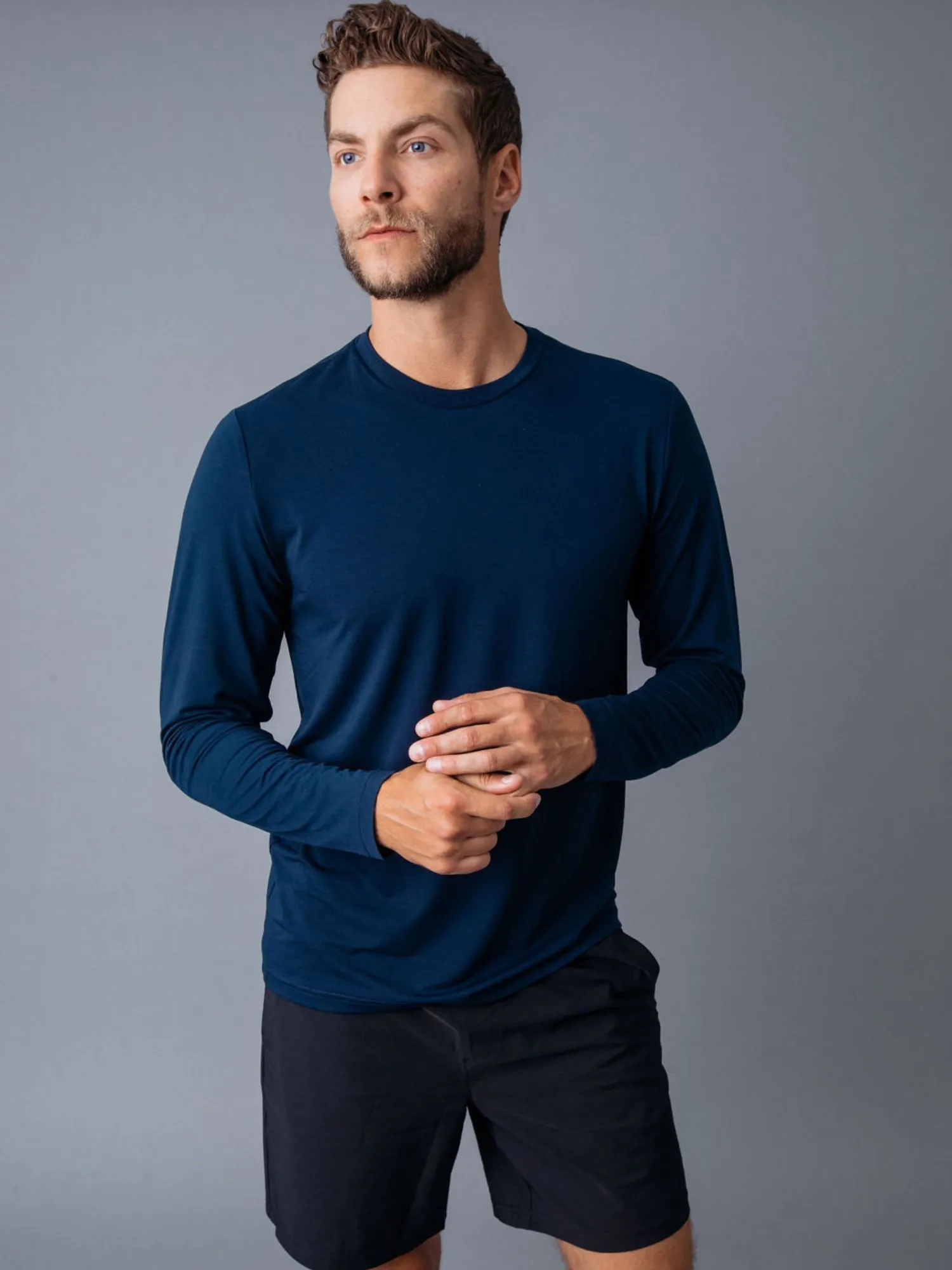 Navy Performance Long Sleeve Crew FINAL SALE