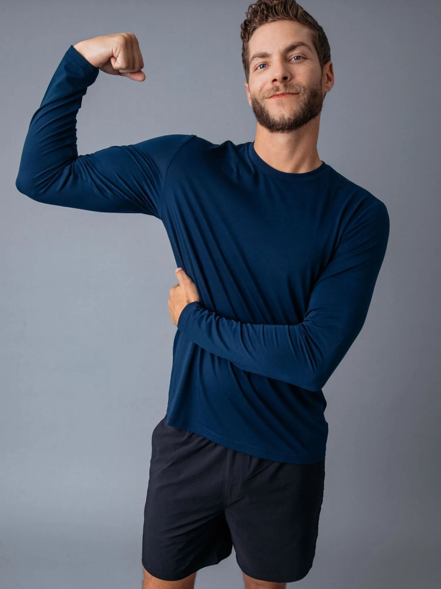 Navy Performance Long Sleeve Crew FINAL SALE