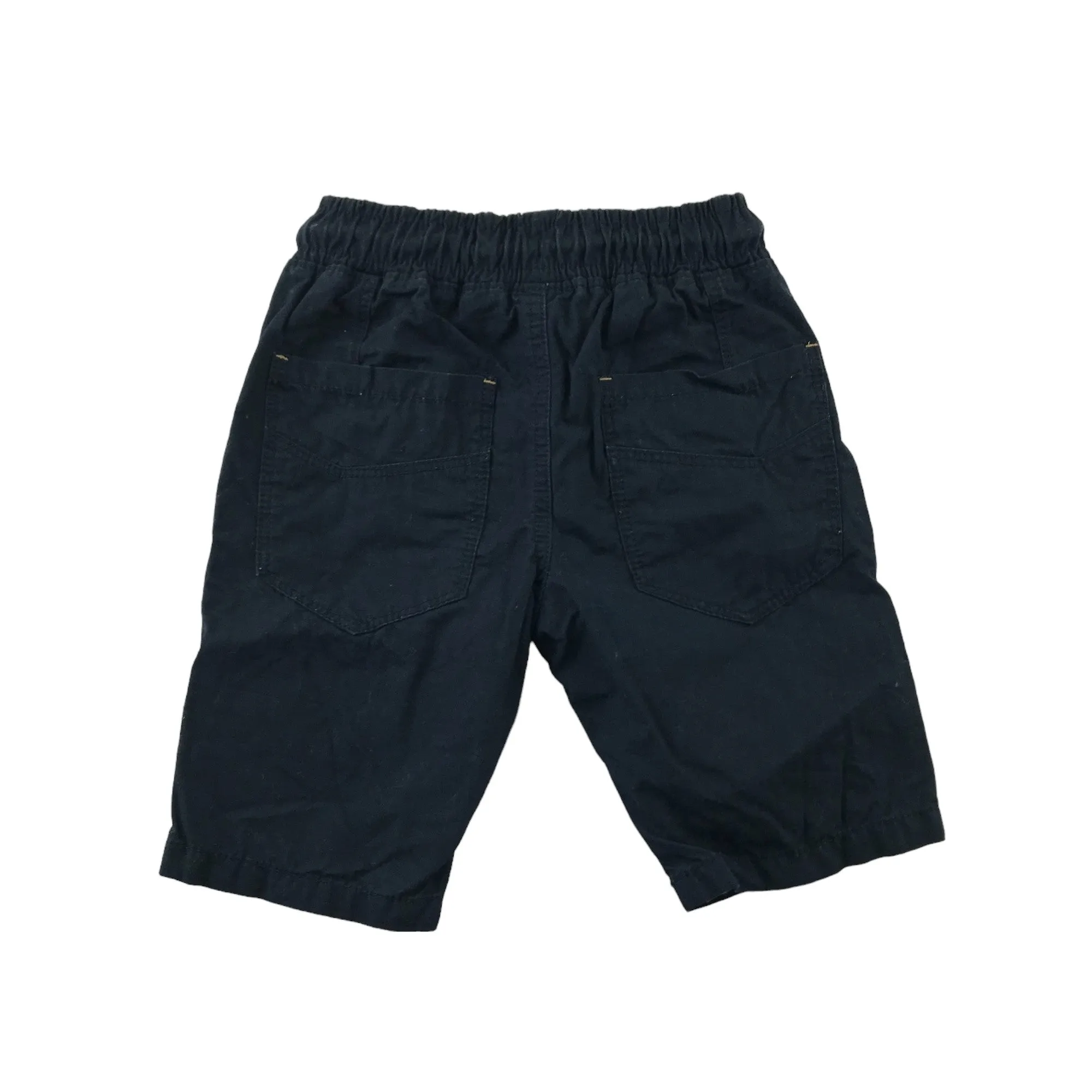 Next Shorts Age 5 Black Plain Pull Up Cotton