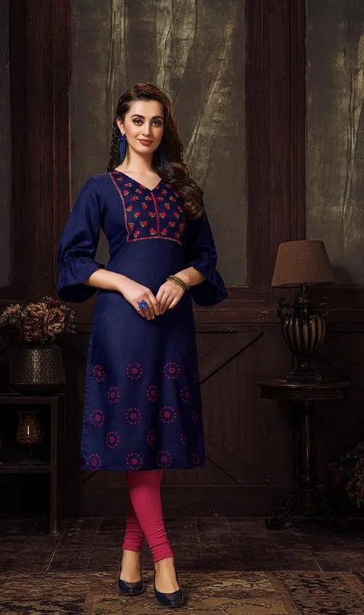 Nitisha Nx Presents Chingari Cotton Casual Wear Kurtis Collection