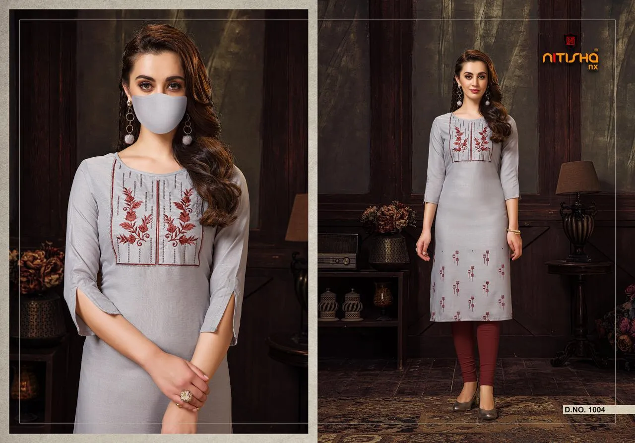 Nitisha Nx Presents Chingari Cotton Casual Wear Kurtis Collection