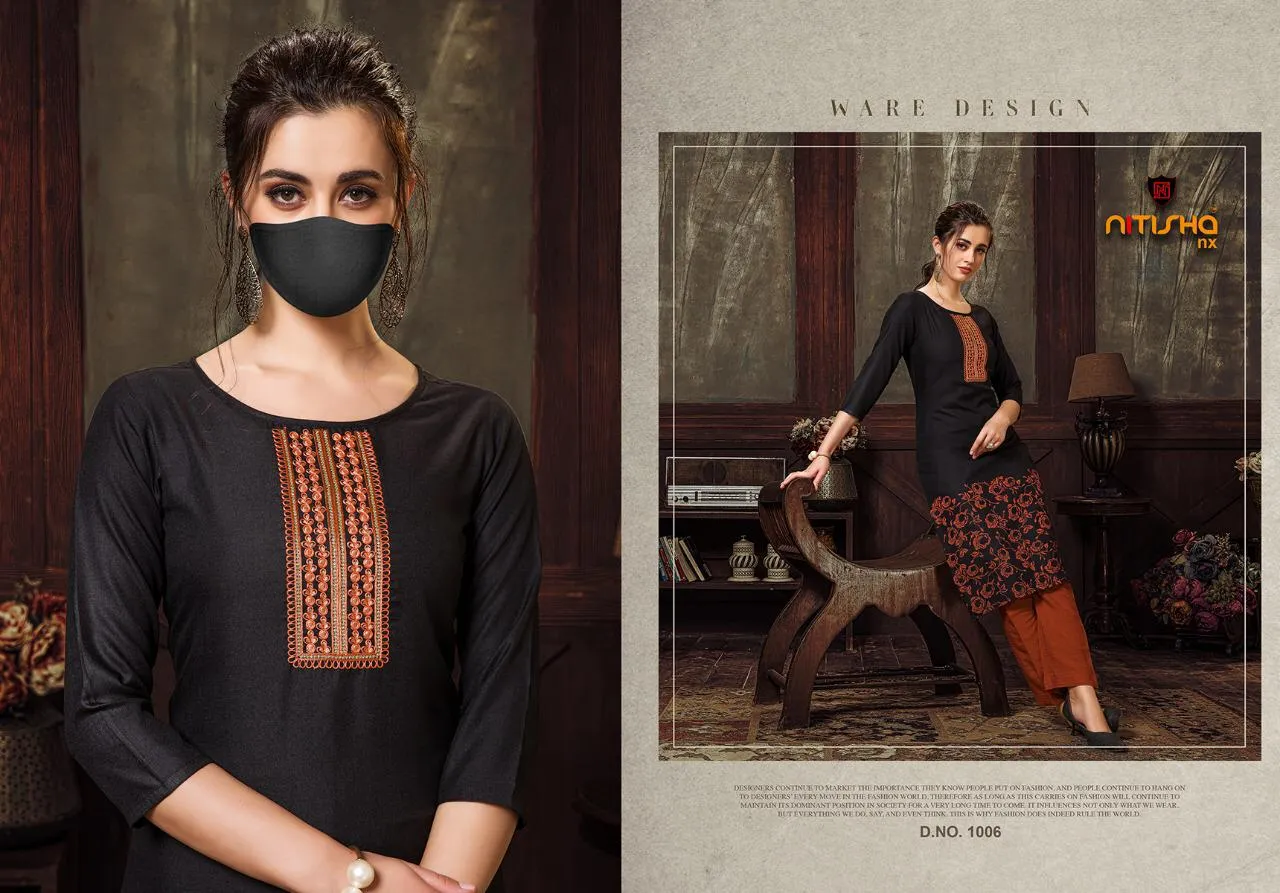 Nitisha Nx Presents Chingari Cotton Casual Wear Kurtis Collection