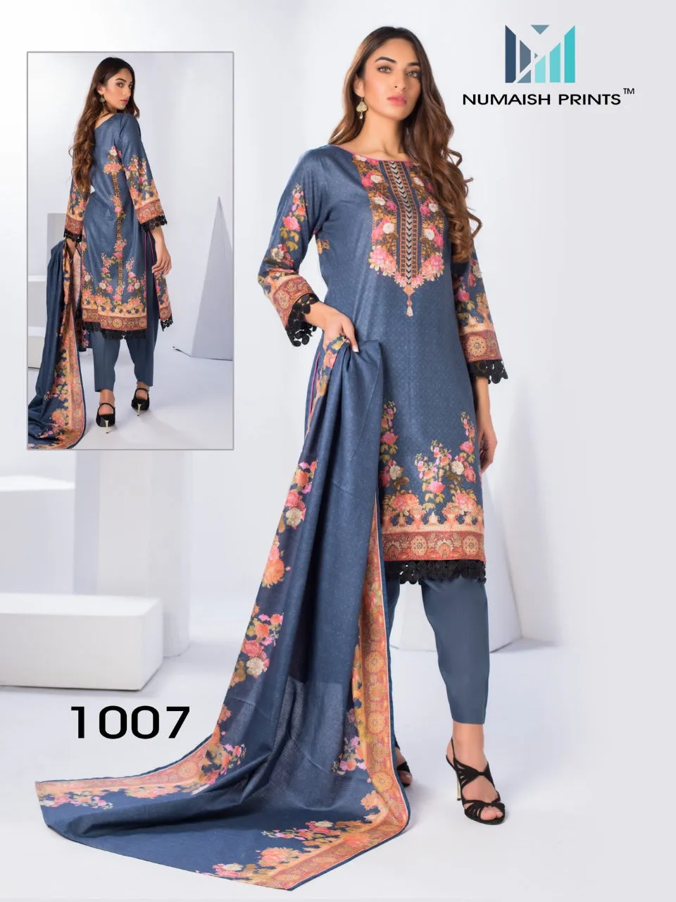 Numaisha Prints Mishaal Lawn Cotton Casual Wear Salwar Suits Collection
