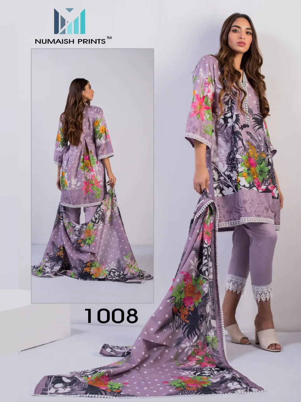 Numaisha Prints Mishaal Lawn Cotton Casual Wear Salwar Suits Collection