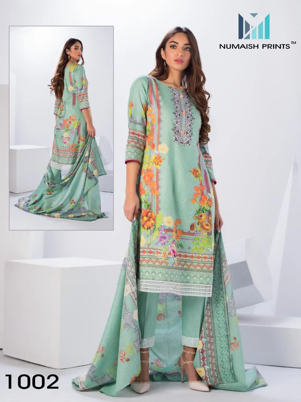 Numaisha Prints Mishaal Lawn Cotton Casual Wear Salwar Suits Collection