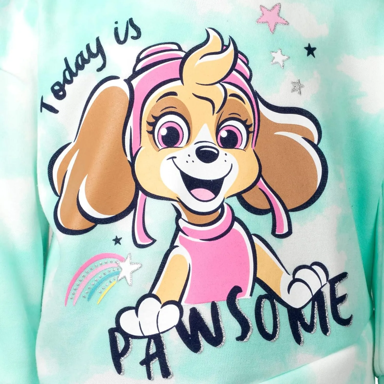 Paw Patrol Everest Skye Girls Pullover Crossover Fleece Hoodie and Leggings Outfit Set Toddler to Little Kid