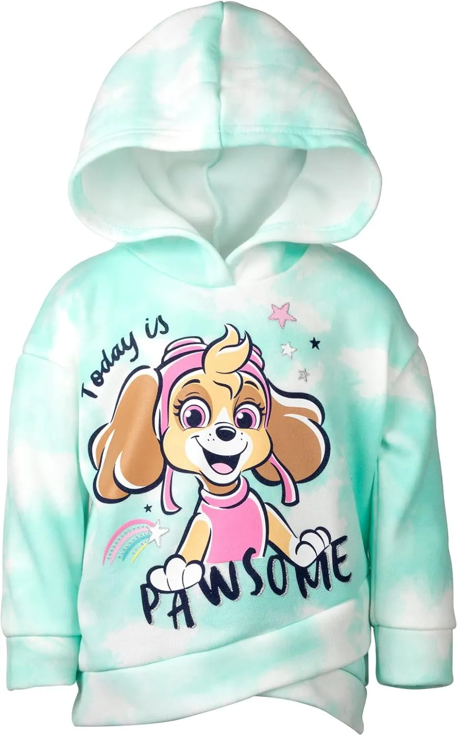 Paw Patrol Everest Skye Girls Pullover Crossover Fleece Hoodie and Leggings Outfit Set Toddler to Little Kid