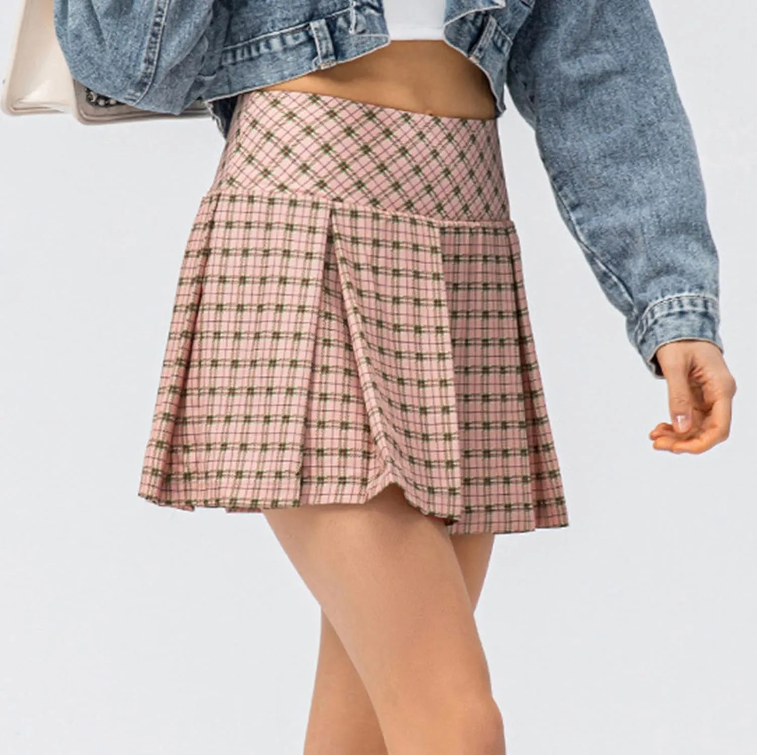 Plaid Skirts for Women High Waisted Summer Dressy Elegant Cute Skirt Trendy Soft Smooth Comfort Skirts Trendy