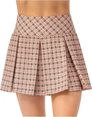 Plaid Skirts for Women High Waisted Summer Dressy Elegant Cute Skirt Trendy Soft Smooth Comfort Skirts Trendy