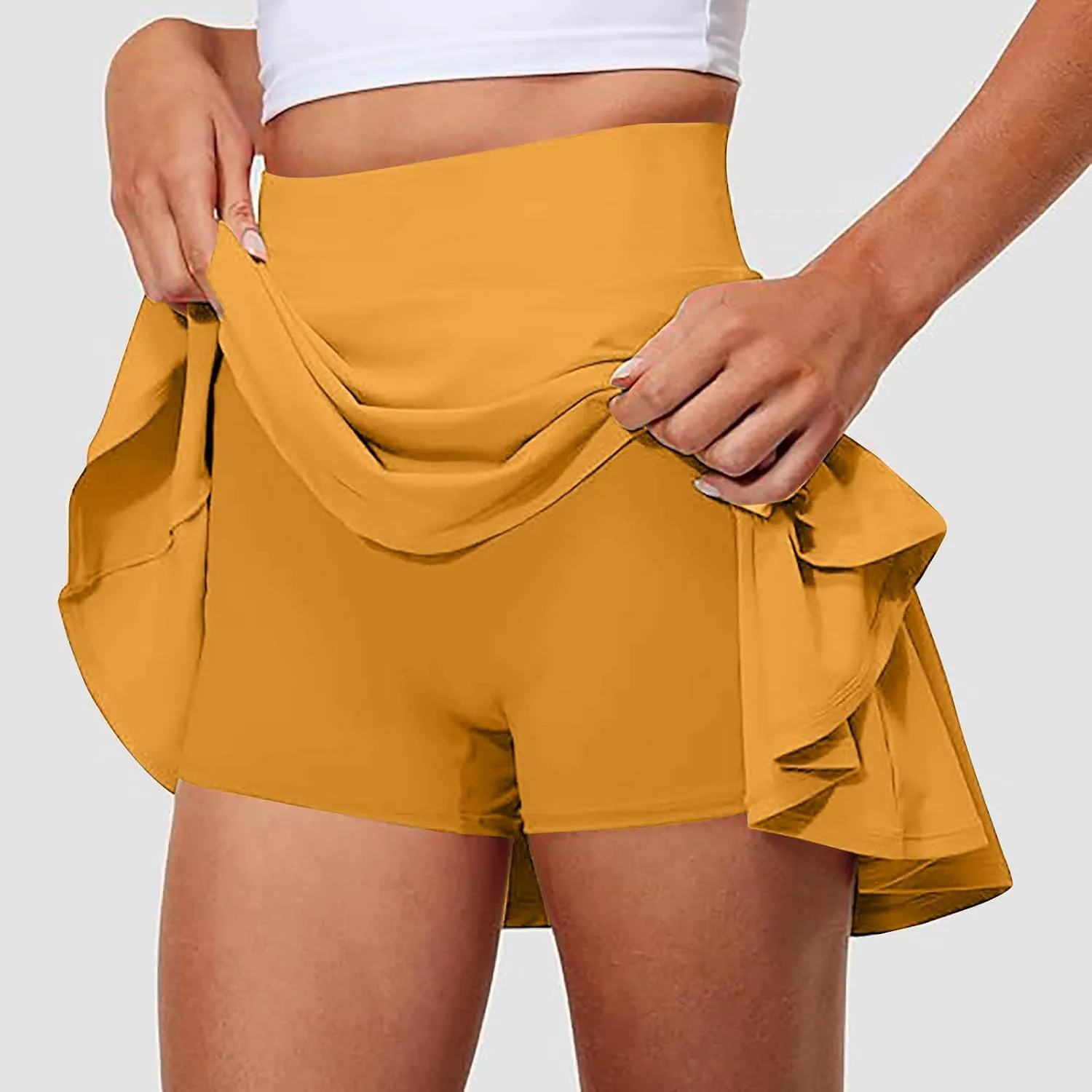 Plus Size Pleated Tennis Skorts for Women High Waisted Athletic Golf Yoga Running Skirts Summer Workout Mini Dress