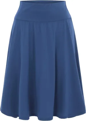 Plus Size Skirt for Summer Ladies High Elastic Waist Loose Pleated Solid Color Midi Skirts for Women Trendy Clothes