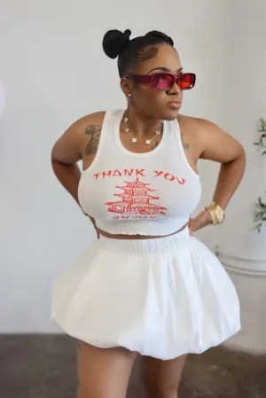 “Power Puff” Mini Skirt