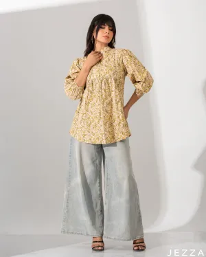 Printed Cotton Below Hip Top 59182