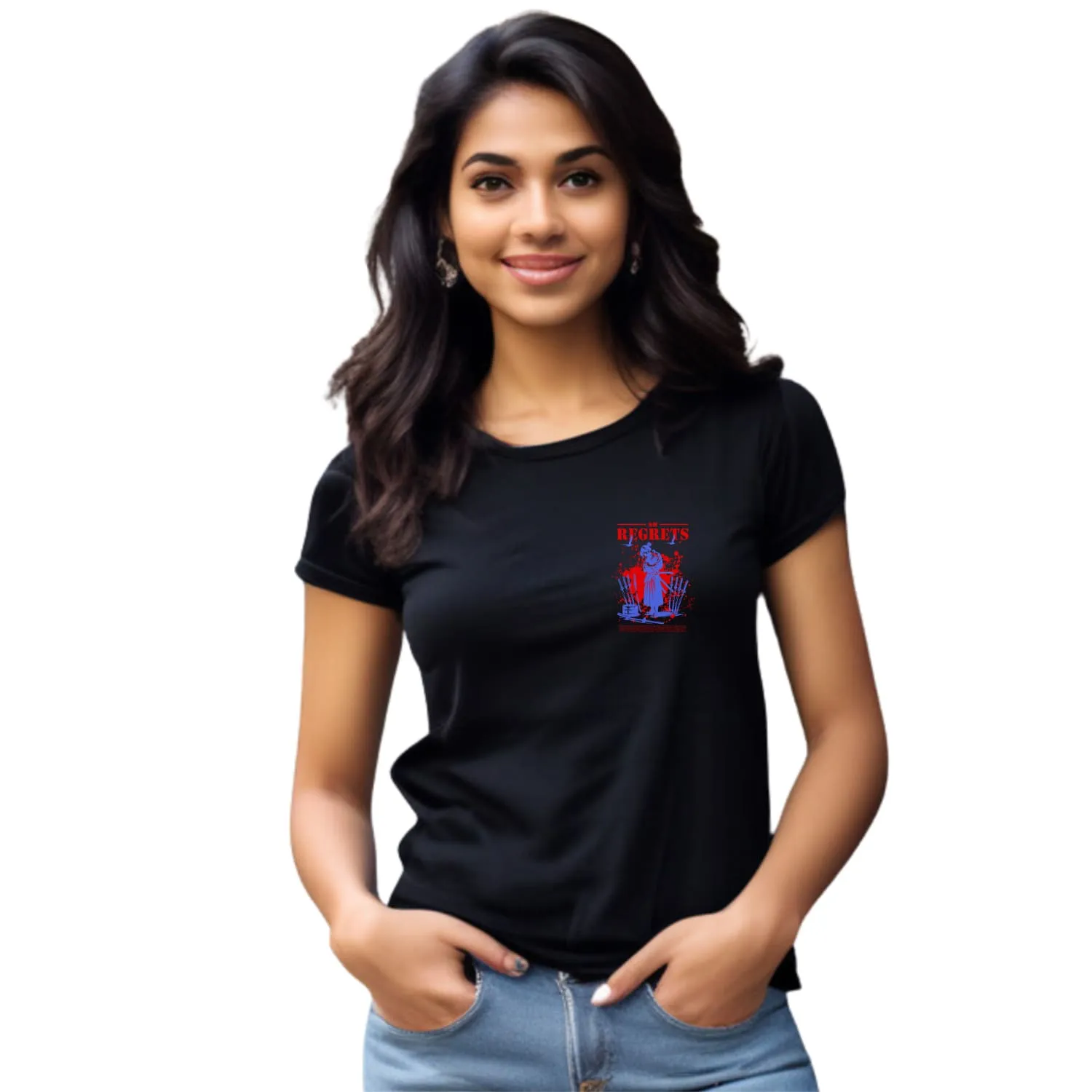 Regrets Womens cotton printed T-shirt