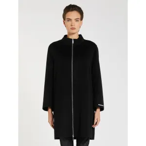 reversible black long short coat