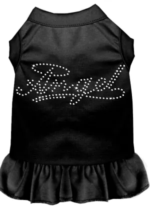 Rhinestone Angel Dress Black Xs