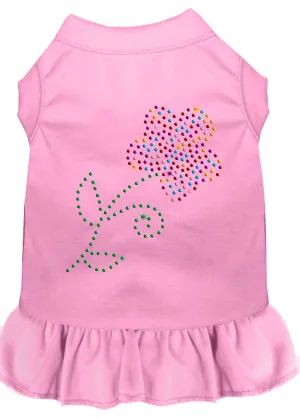 Rhinestone Multi Flower Dress Light Pink Xxl