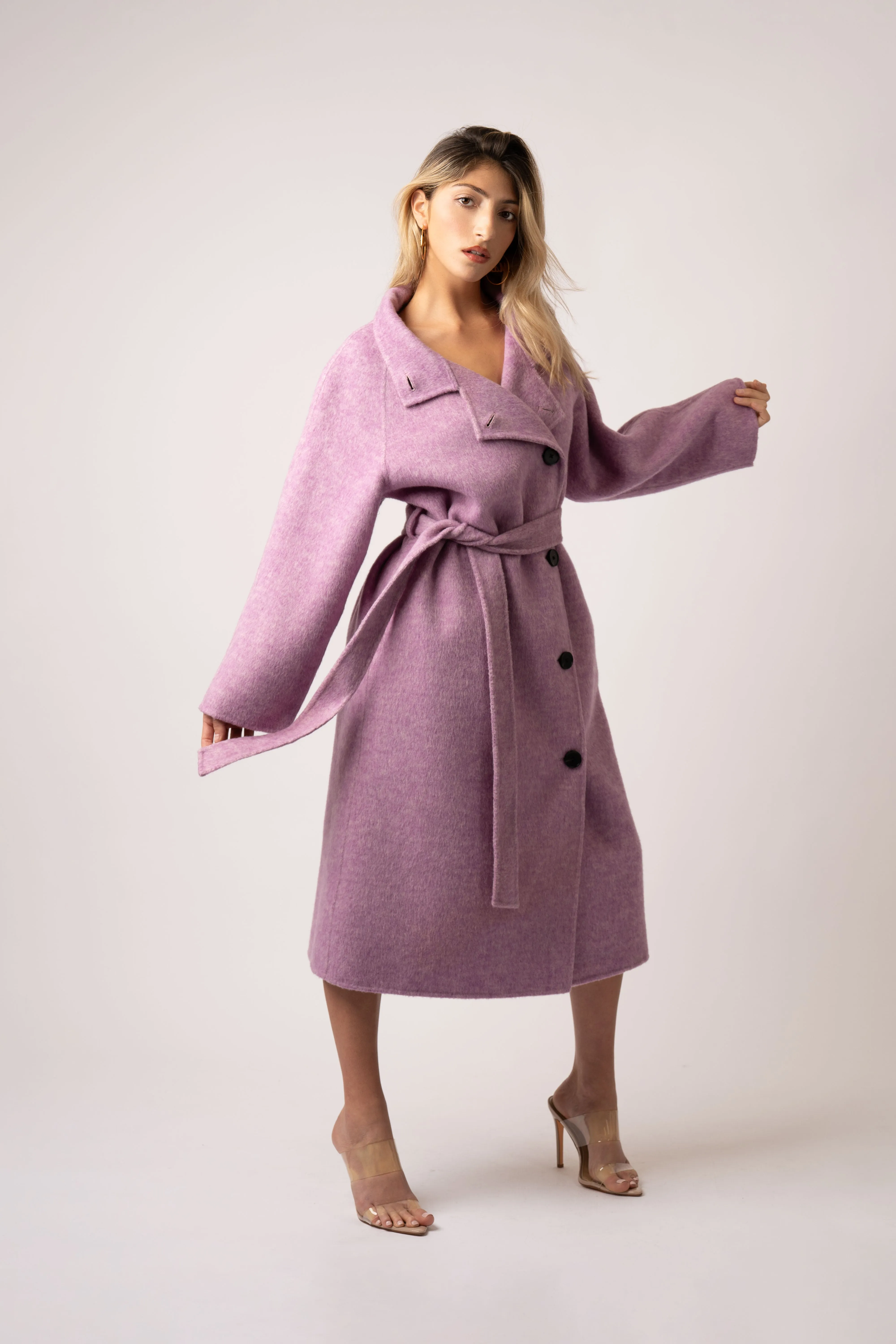 Rose Wool Cashmere Coat