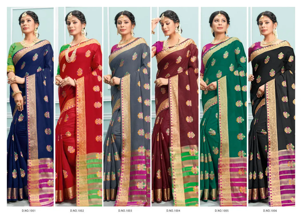 Sangam Prints Presents Palak Cotton Printed Casual Wear Sarees