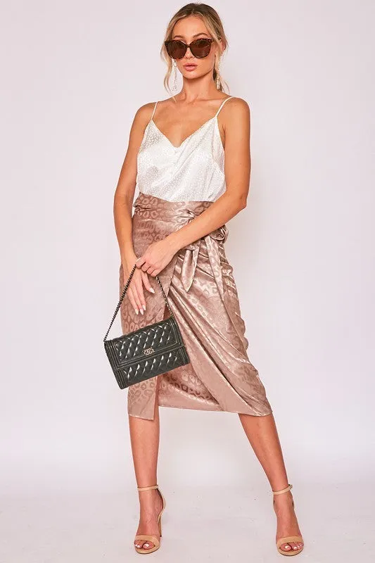 Satin Wrap Skirt